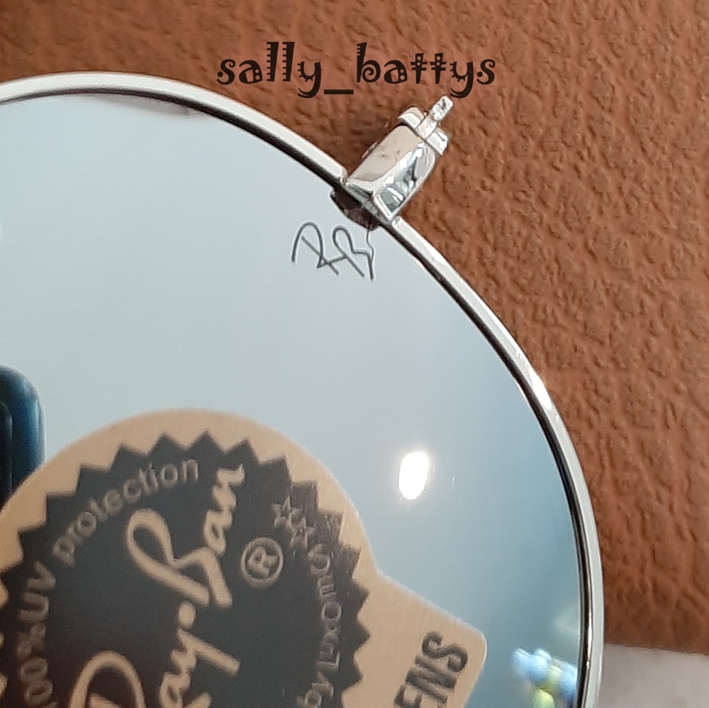 Ray-Ban (Store Display) Aviator Reflective Silver Lenses RB3025 Mirror - Picture 7 of 13